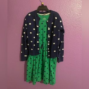 Primary dress and cardigan